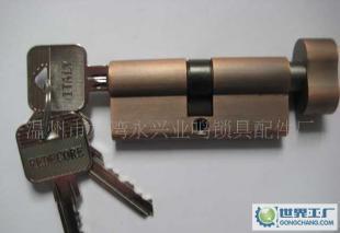 優(yōu)質(zhì)大60MM單開銅鎖芯 亞光紅古銅設(shè)計，耐用與美觀的完美結(jié)合